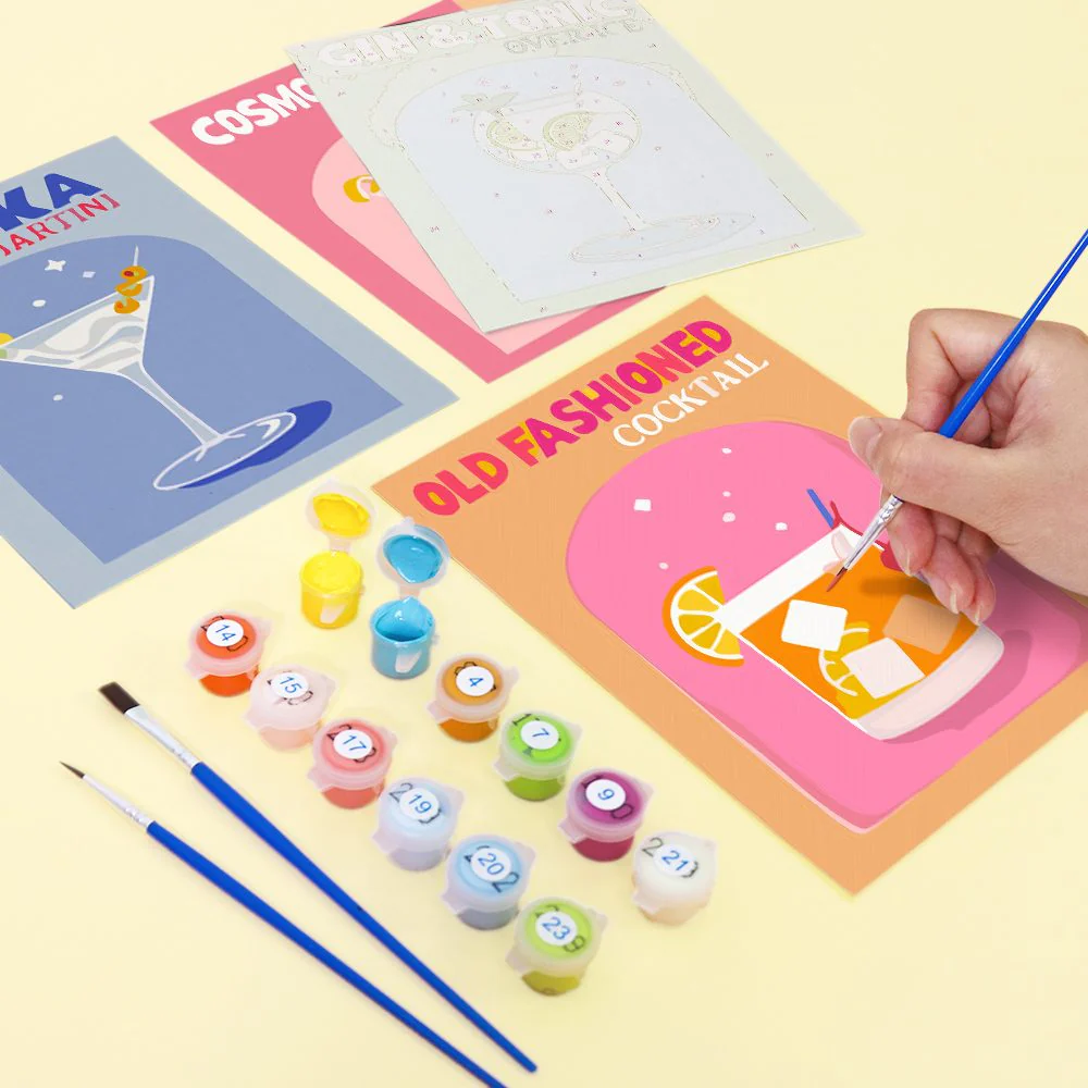 12 Mini Paintings | Colorful Cocktail Bundle - Image 14