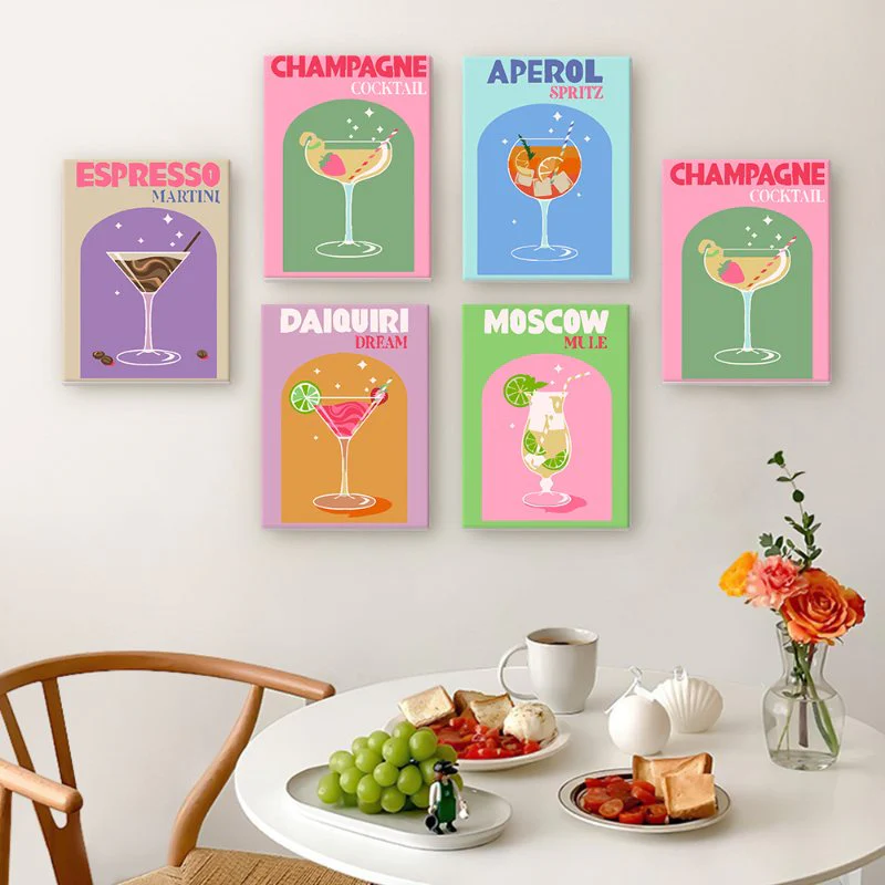 12 Mini Paintings | Colorful Cocktail Bundle - Image 3