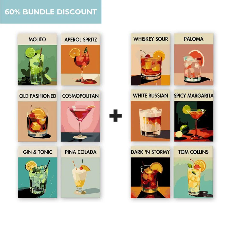 12 Mini Paintings | Deluxe Cocktail Bundle - Image 13