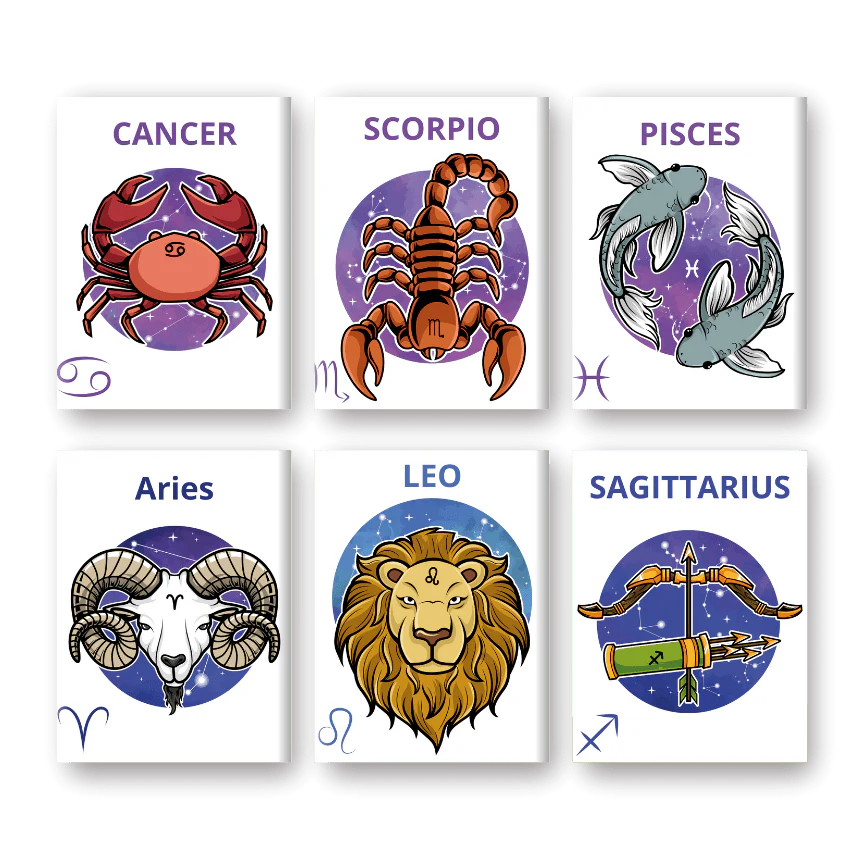 12 Mini Paintings | Zodiac Set - Image 2