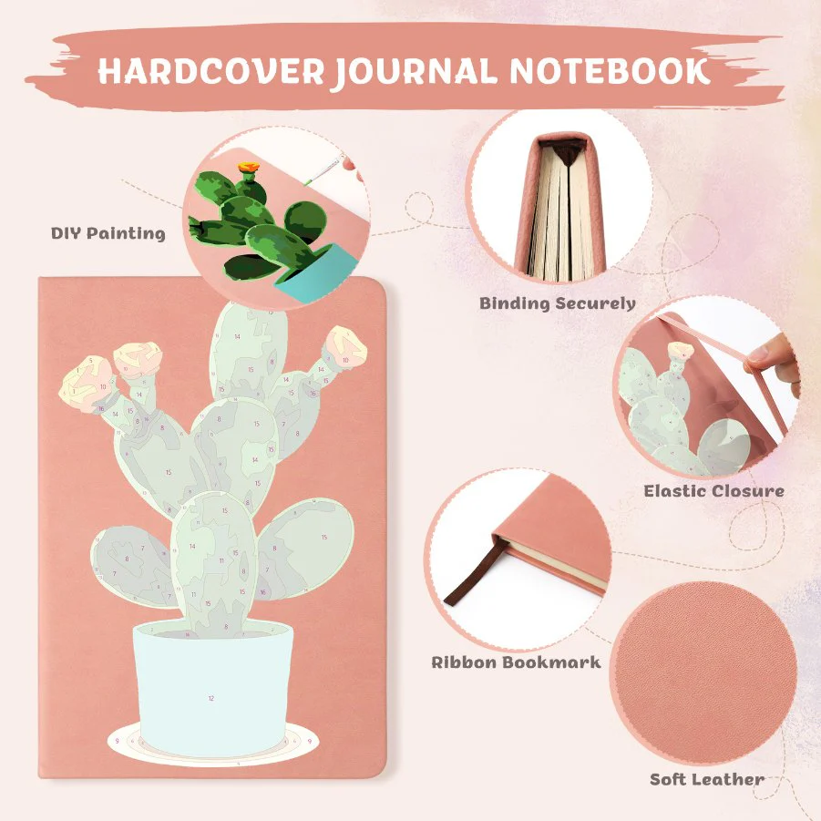 Paint by Number Notebook - Cactus | 2 Colors - Image 3