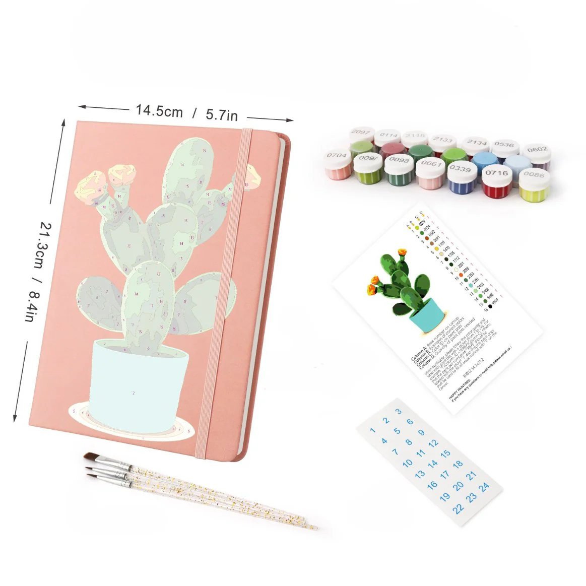 Paint by Number Notebook - Cactus | 2 Colors - Image 4