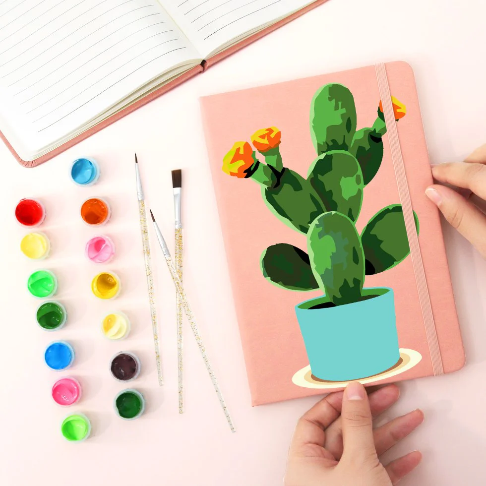 Paint by Number Notebook - Cactus | 2 Colors - Image 5
