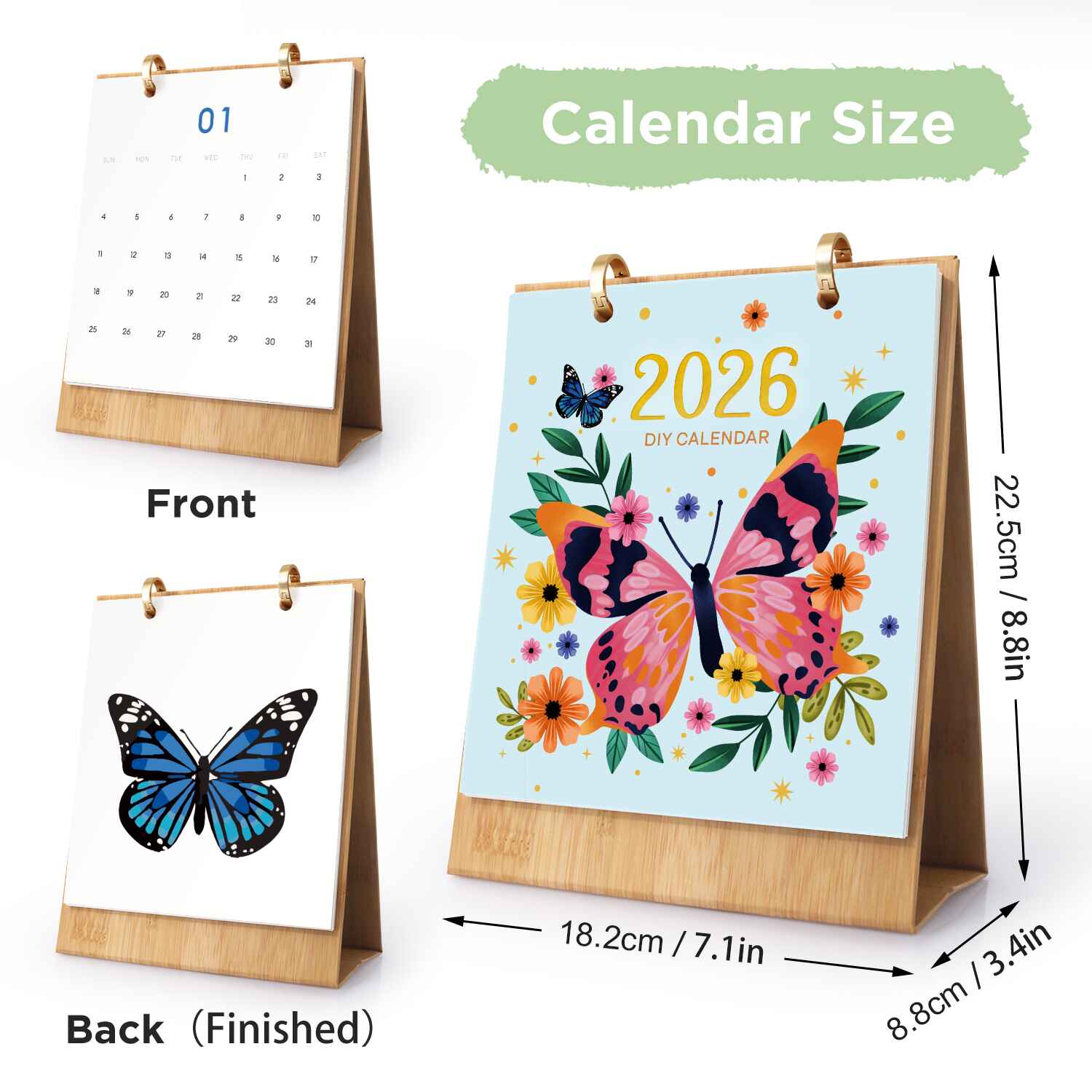 2026 Paint by Numbers desk Calendar | Butterfly Edition - Image 4