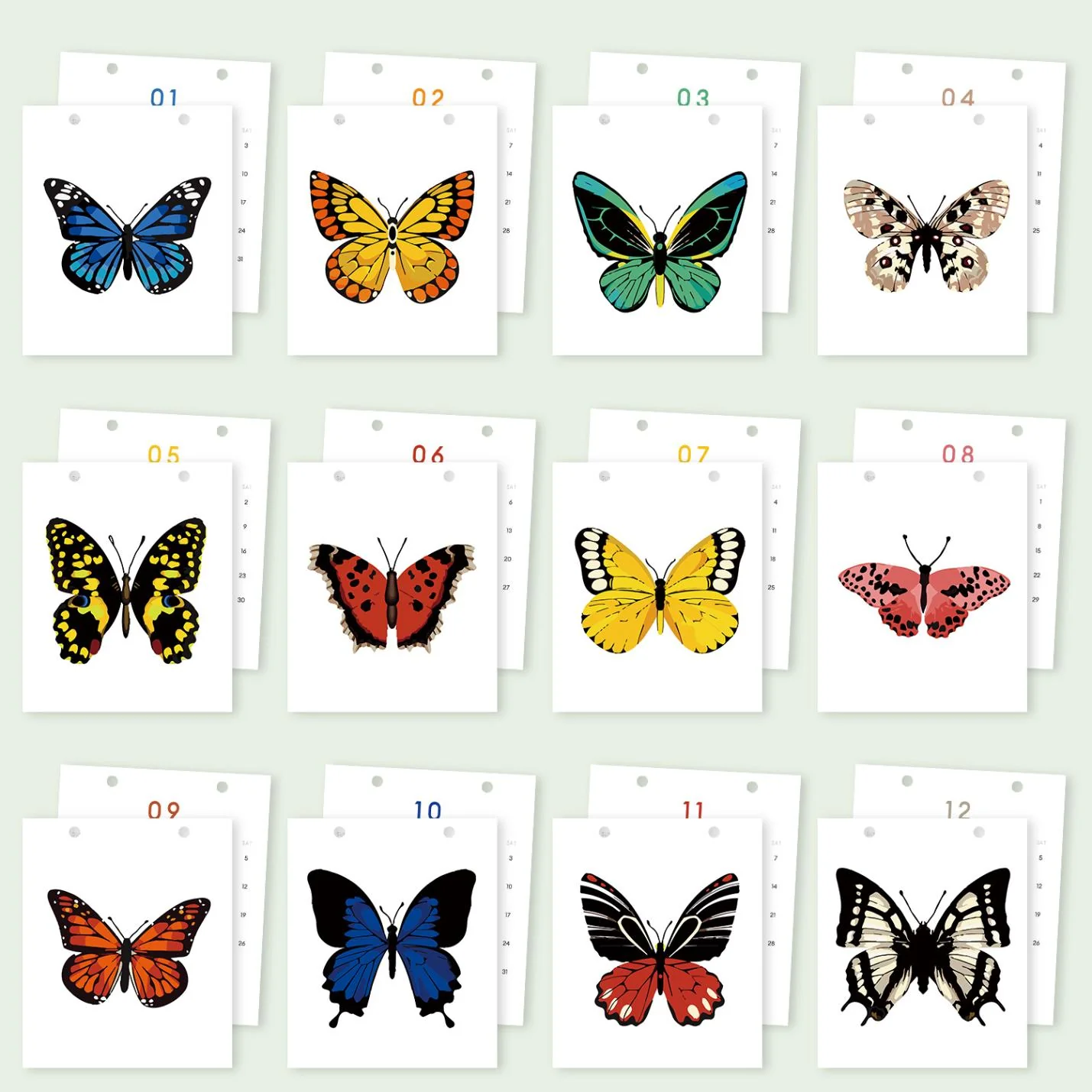 2026 Paint by Numbers desk Calendar | Butterfly Edition - Image 8