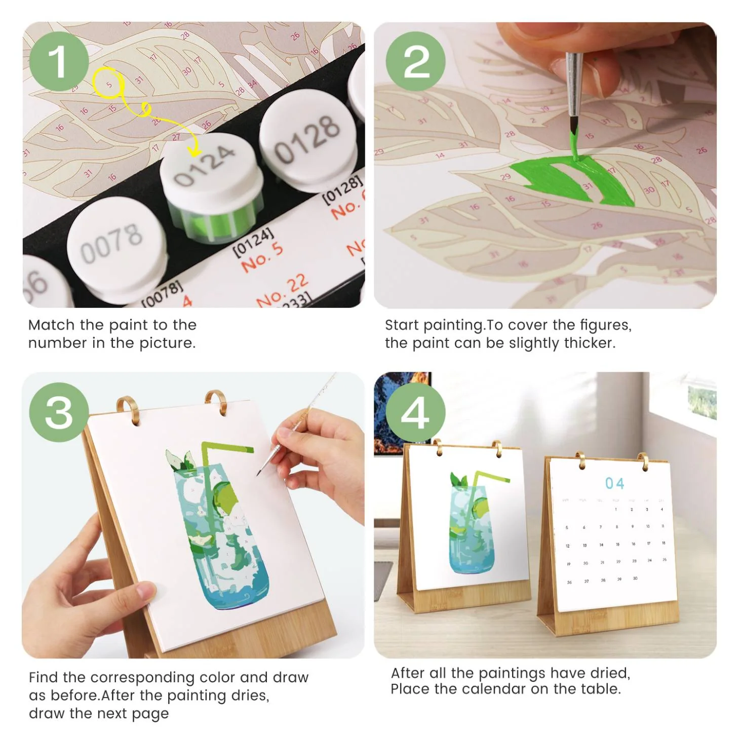 2026 Paint by Numbers desk Calendar | Cocktail Edition - Image 12