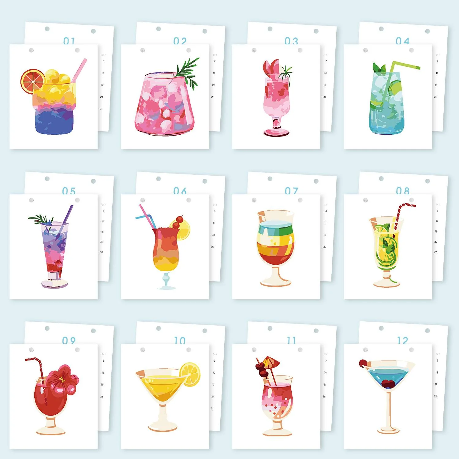 2026 Paint by Numbers desk Calendar | Cocktail Edition - Image 8
