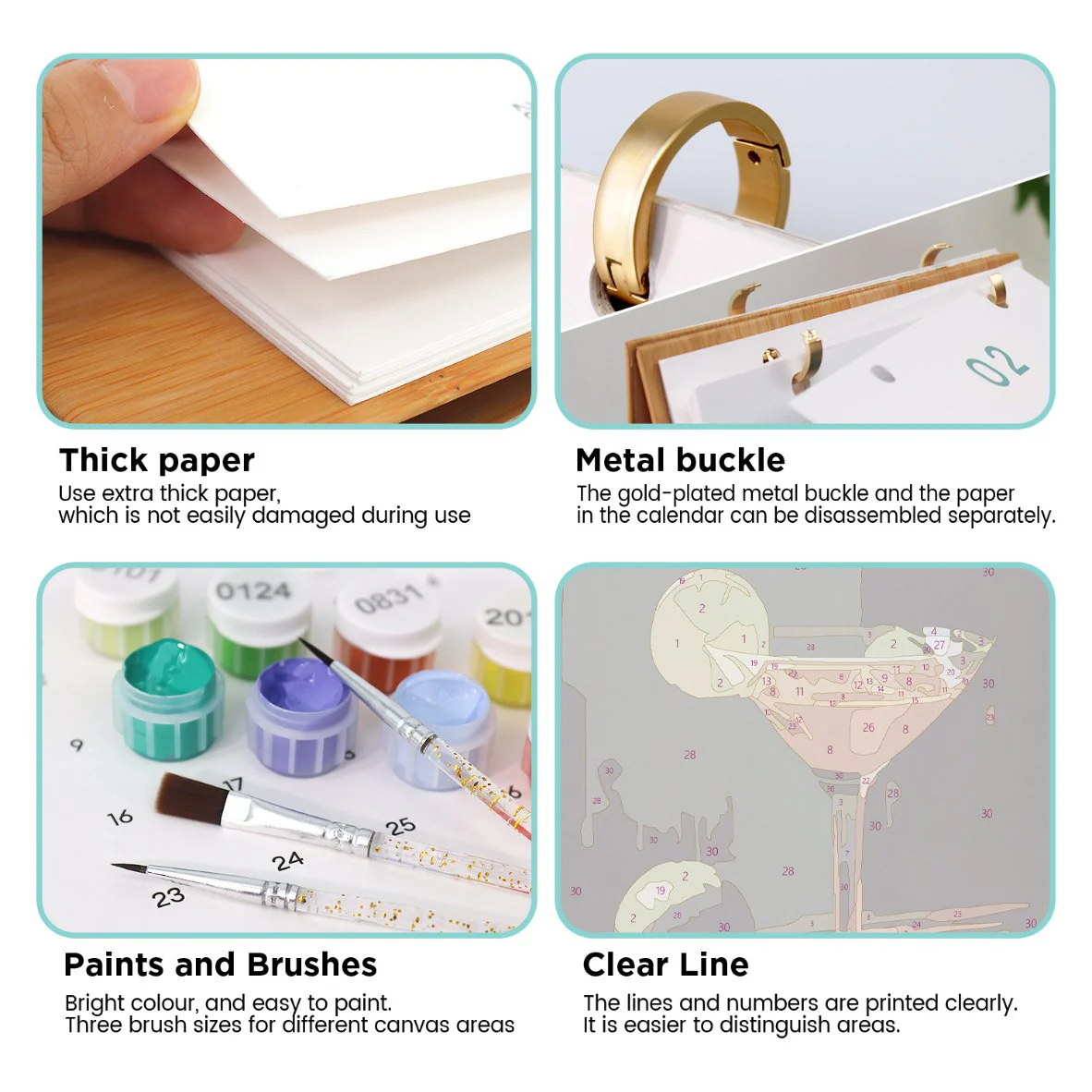 2026 Paint by Numbers desk Calendar | Deluxe Cocktail Edition - Image 13