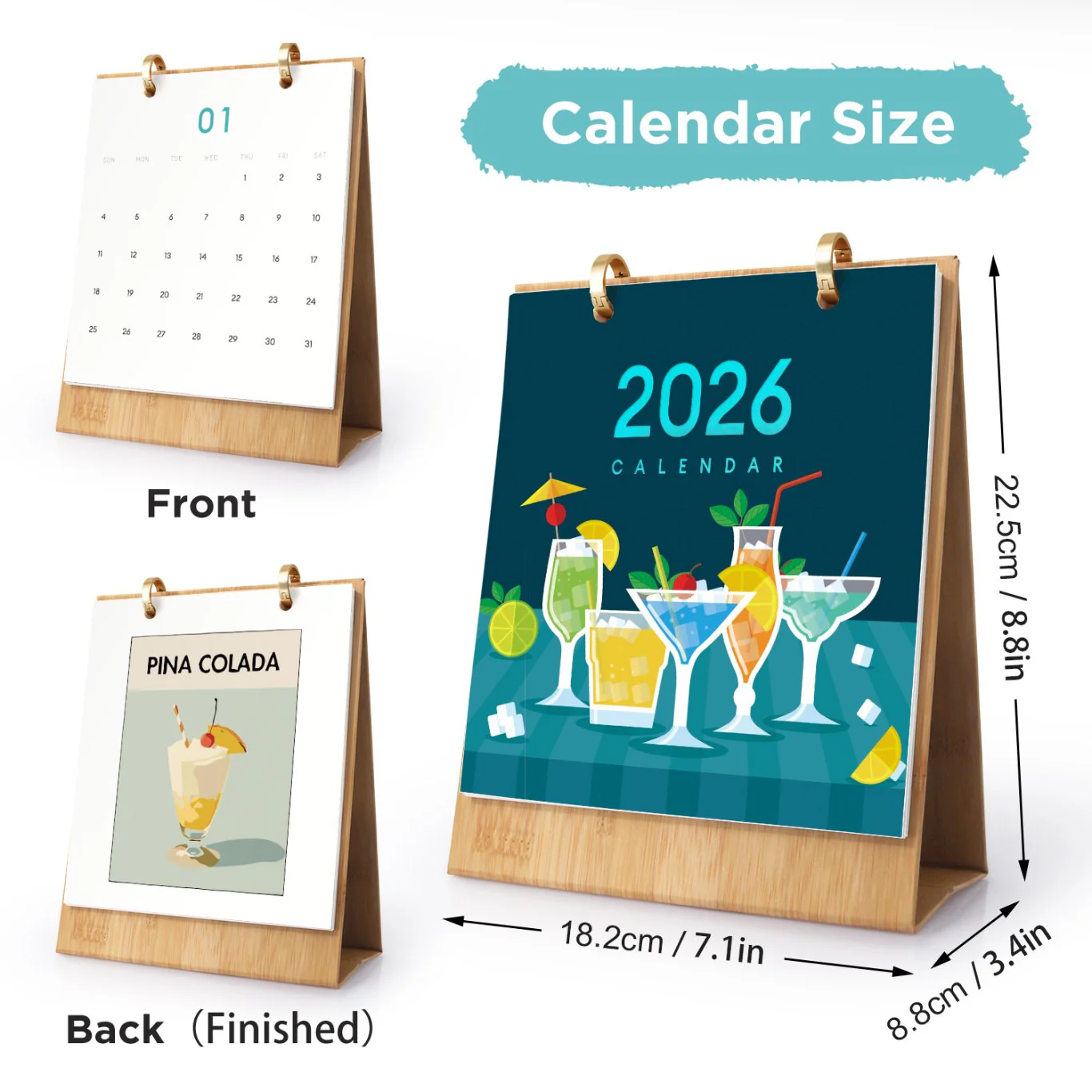 2026 Paint by Numbers desk Calendar | Deluxe Cocktail Edition - Image 4