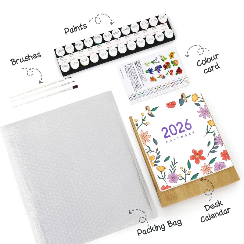 2026 Paint by Numbers desk Calendar | Flowers Edition - Image 13