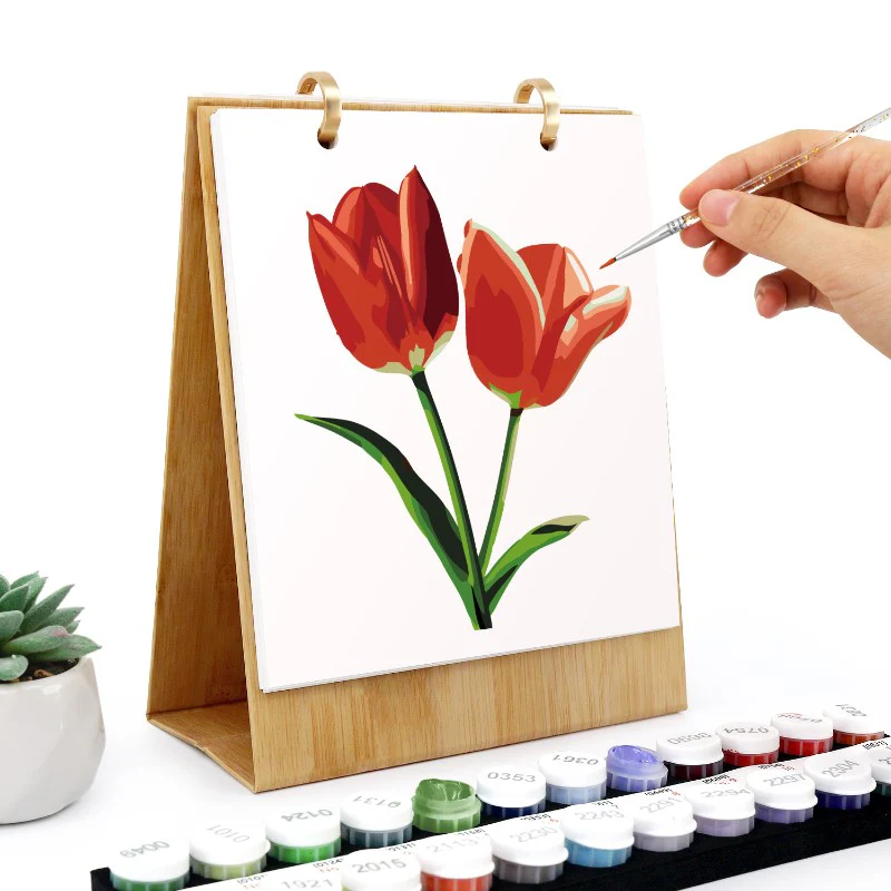 2026 Paint by Numbers desk Calendar | Flowers Edition - Image 5