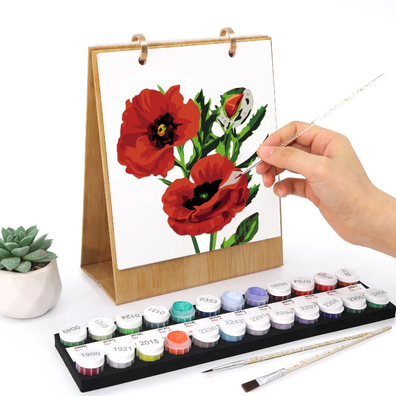 2026 Paint by Numbers desk Calendar | Flowers Edition - Image 7