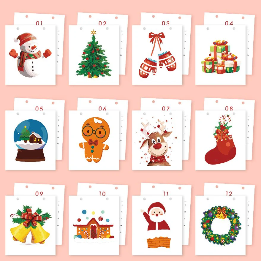 2026 Paint by Numbers desk Calendar | Merry Christmas Edition - Image 9
