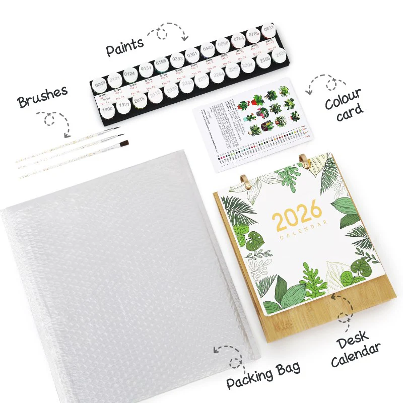 2026 Paint by Numbers desk Calendar | Plants Edition - Image 13