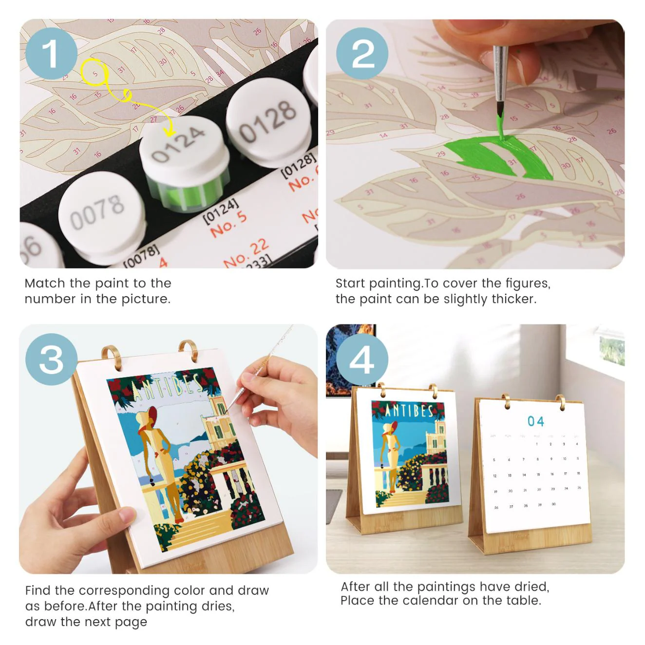 2026 Paint by Numbers desk Calendar | World trip Edition - Image 11