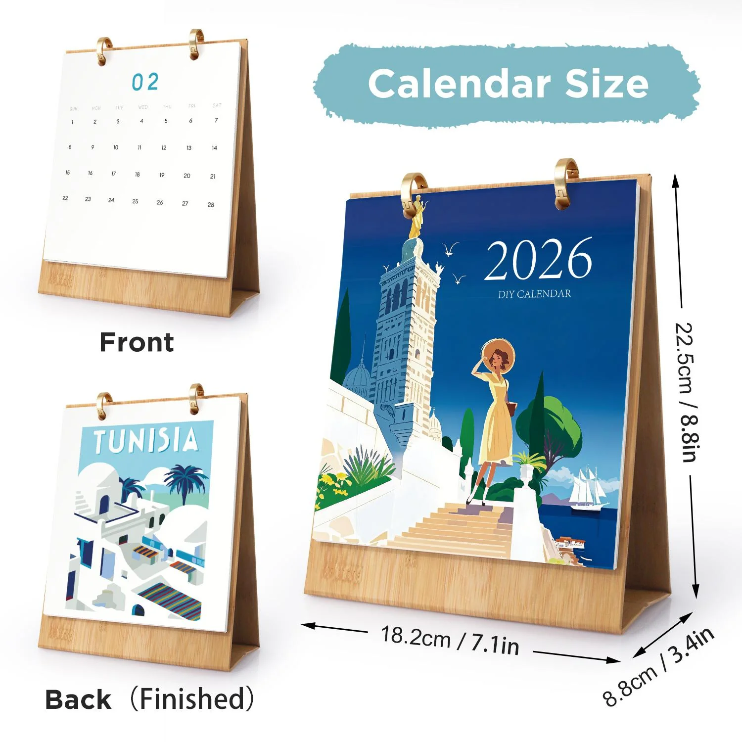 2026 Paint by Numbers desk Calendar | World trip Edition - Image 4