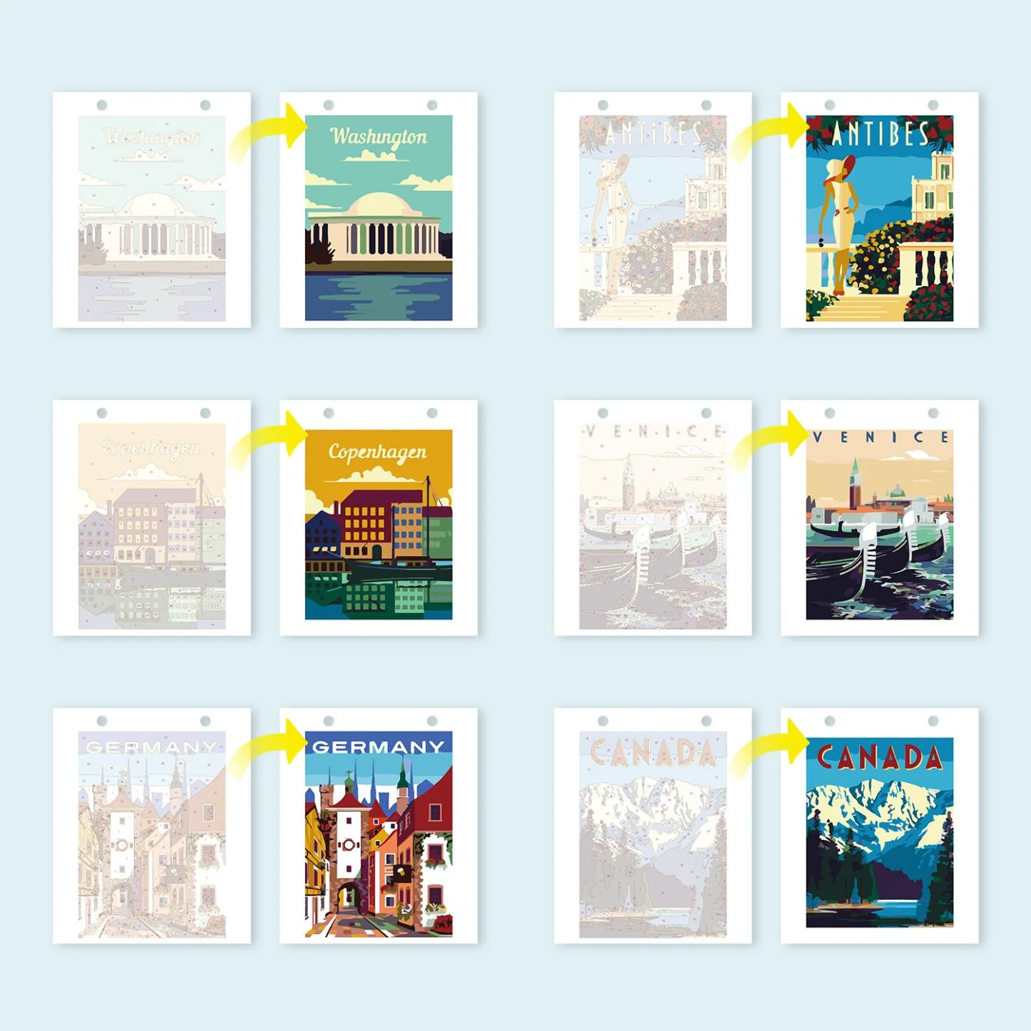 2026 Paint by Numbers desk Calendar | World trip Edition - Image 7