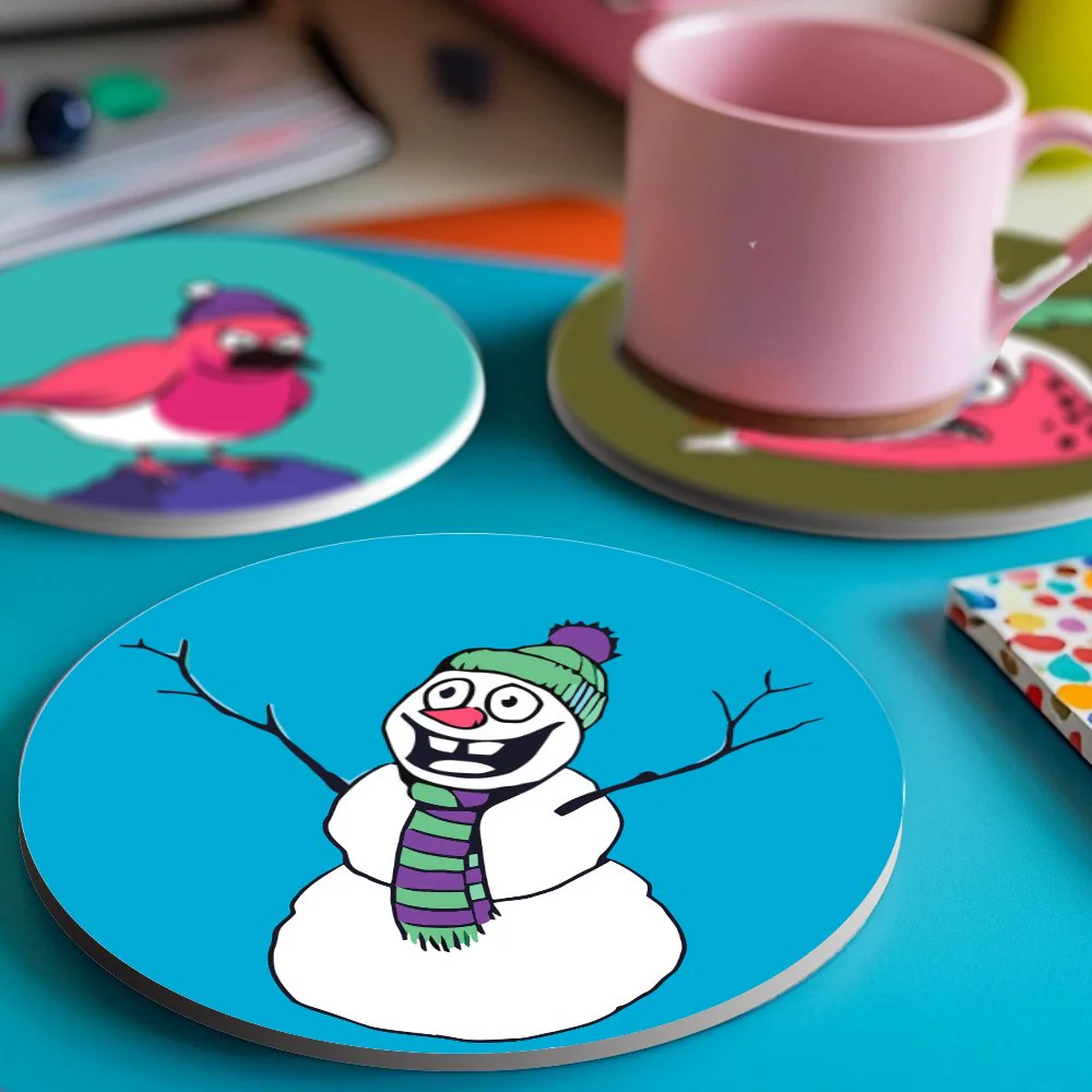 4 Paint by Number Coasters – Crazy Christmas Set - Image 6