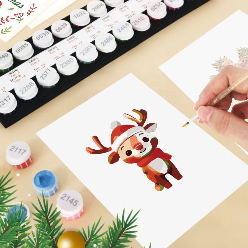 5 Postcards – Christmas Set | Paint by Number - Image 6