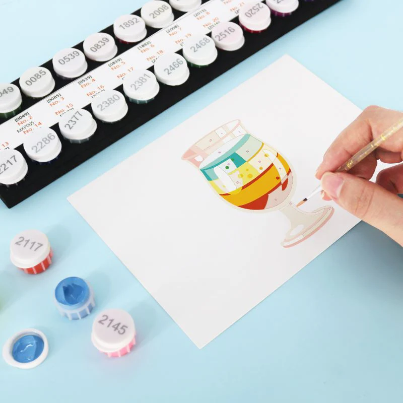 5 Postcards – Cocktail Set | Paint by Number - Image 3