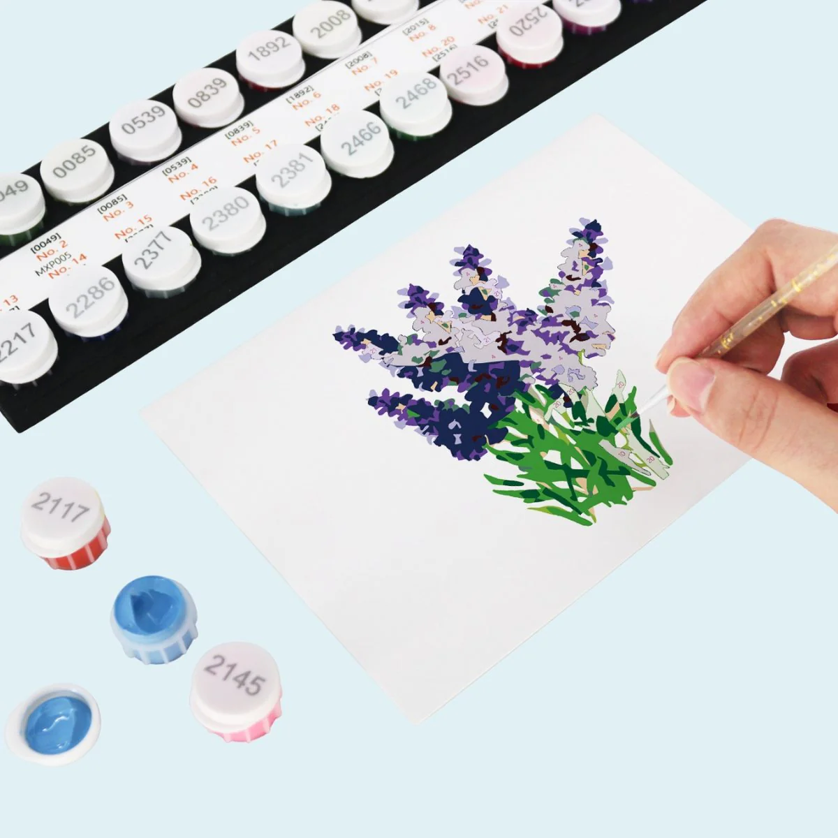 5 Postcards – Flowers Set | Paint by Number - Image 4