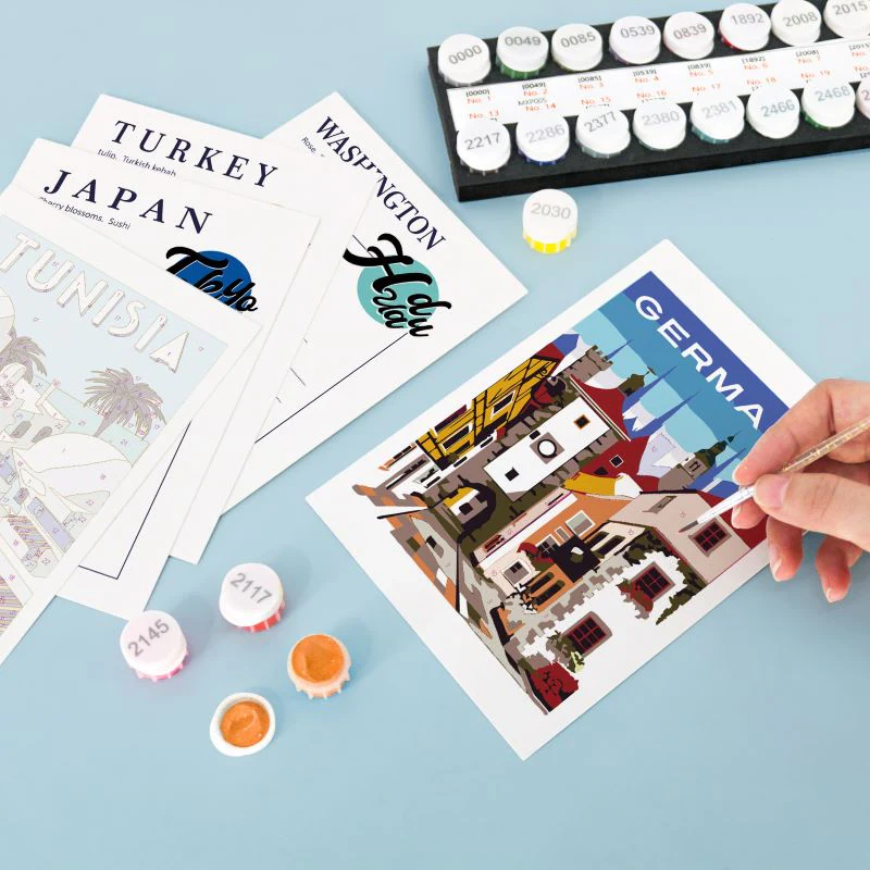 5 Postcards – World trip Set | Paint by Number - Image 5