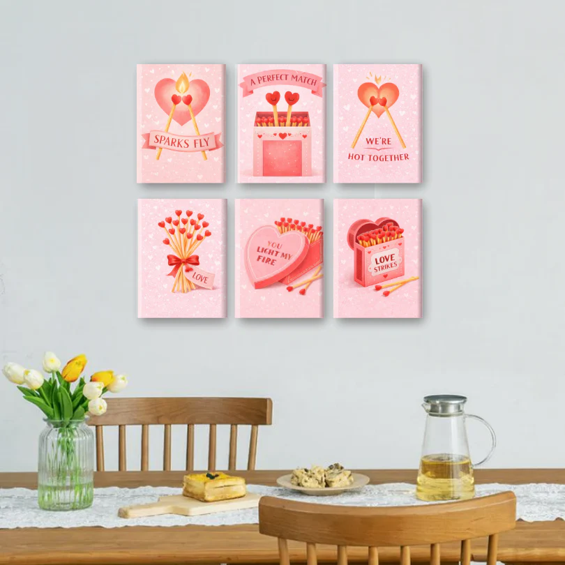 6 Mini Paintings - A Perfect Match Set - Image 2