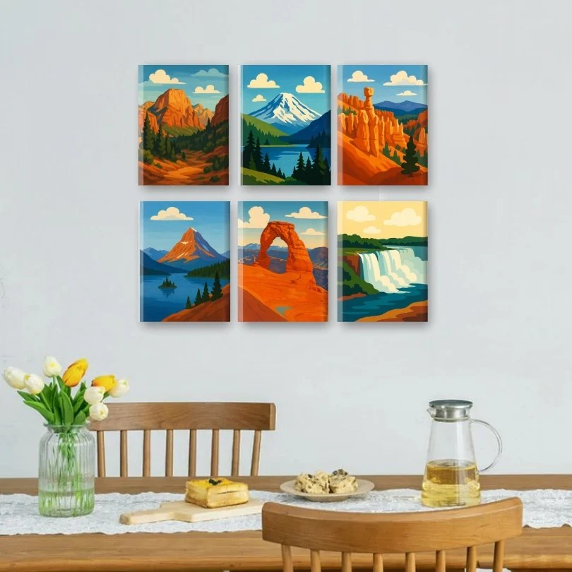6 Mini Paintings - American National Parks Set - Image 2