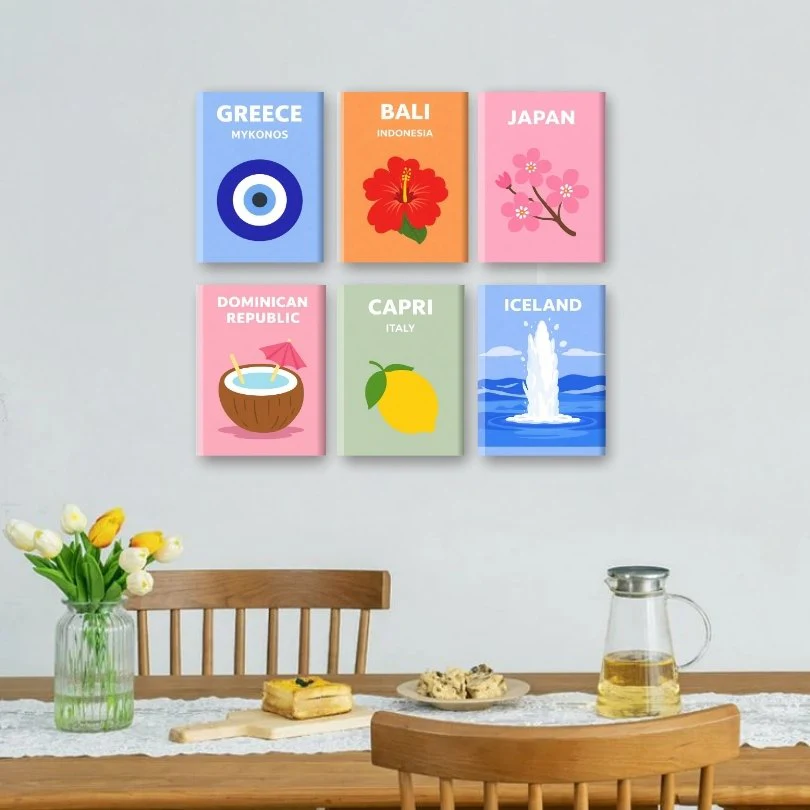 6 Mini Paintings - Around The World Set - Image 2