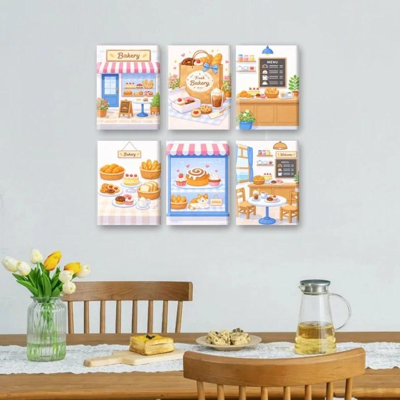 6 Mini Paintings - Bakery Set - Image 2