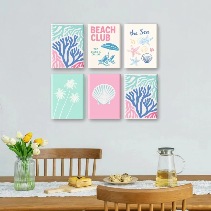 6 Mini Paintings - Beach Club Set - Image 2