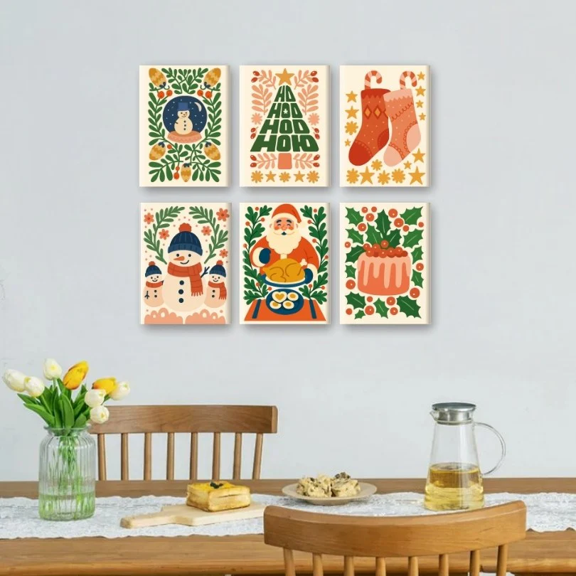 6 Mini Paintings - Beautiful Christmas Set - Image 2