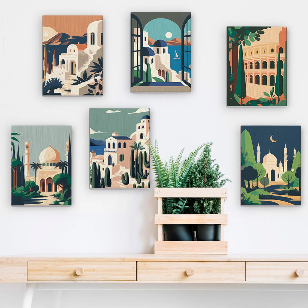 6 Mini Paintings | Beautiful Landscapes Set - Image 12