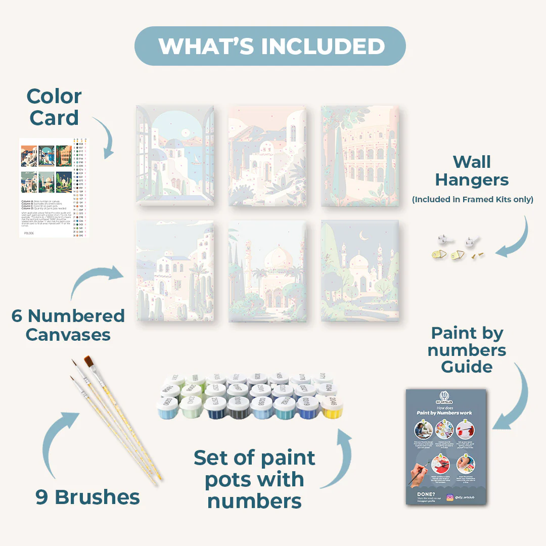 6 Mini Paintings | Beautiful Landscapes Set - Image 3