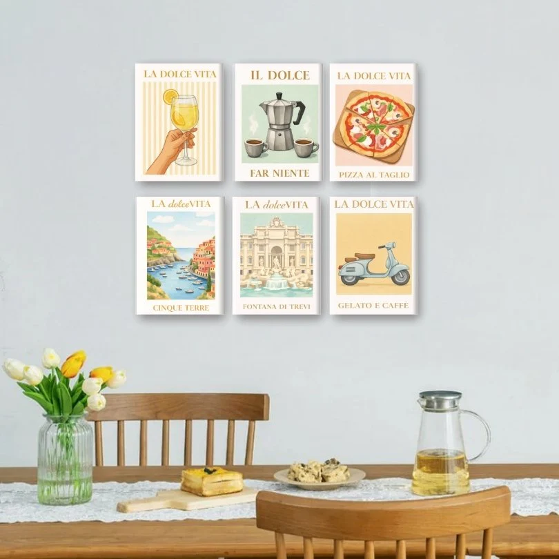6 Mini Paintings - Bella Italia Set - Image 2