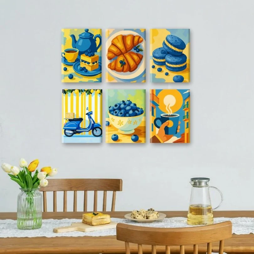 6 Mini Paintings - Blueberry Set - Image 2
