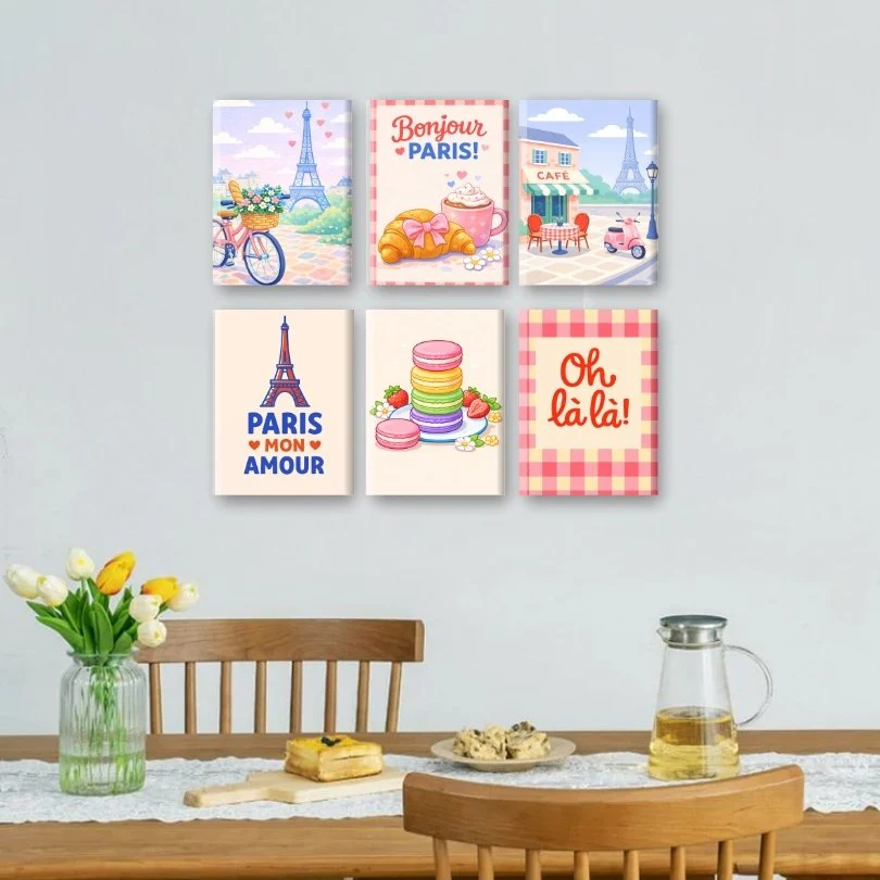 6 Mini Paintings - Bonjour Paris Set - Image 2