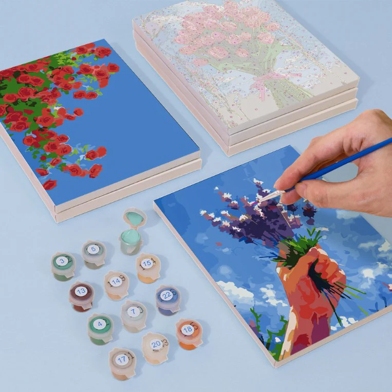 6 Mini Paintings - Bouquets in the Sky Set - Image 12