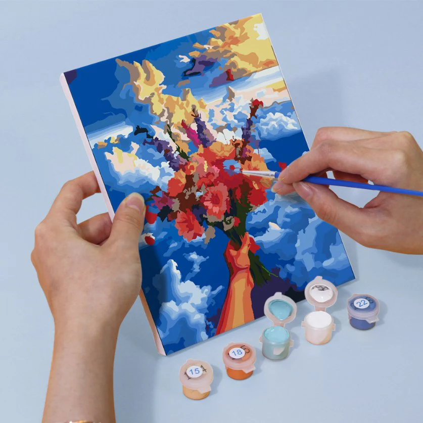 6 Mini Paintings - Bouquets in the Sky Set - Image 13