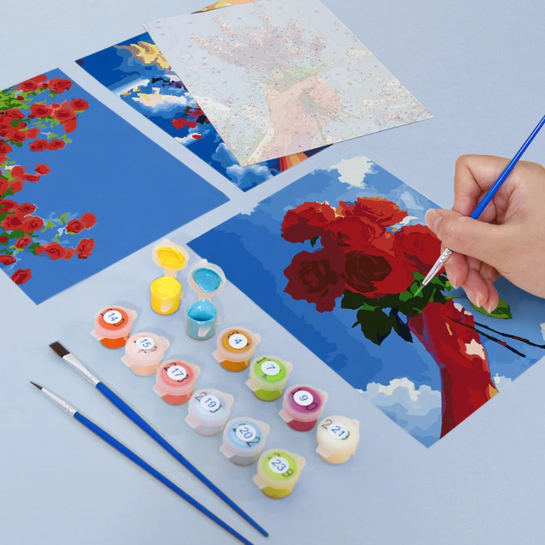 6 Mini Paintings - Bouquets in the Sky Set - Image 9