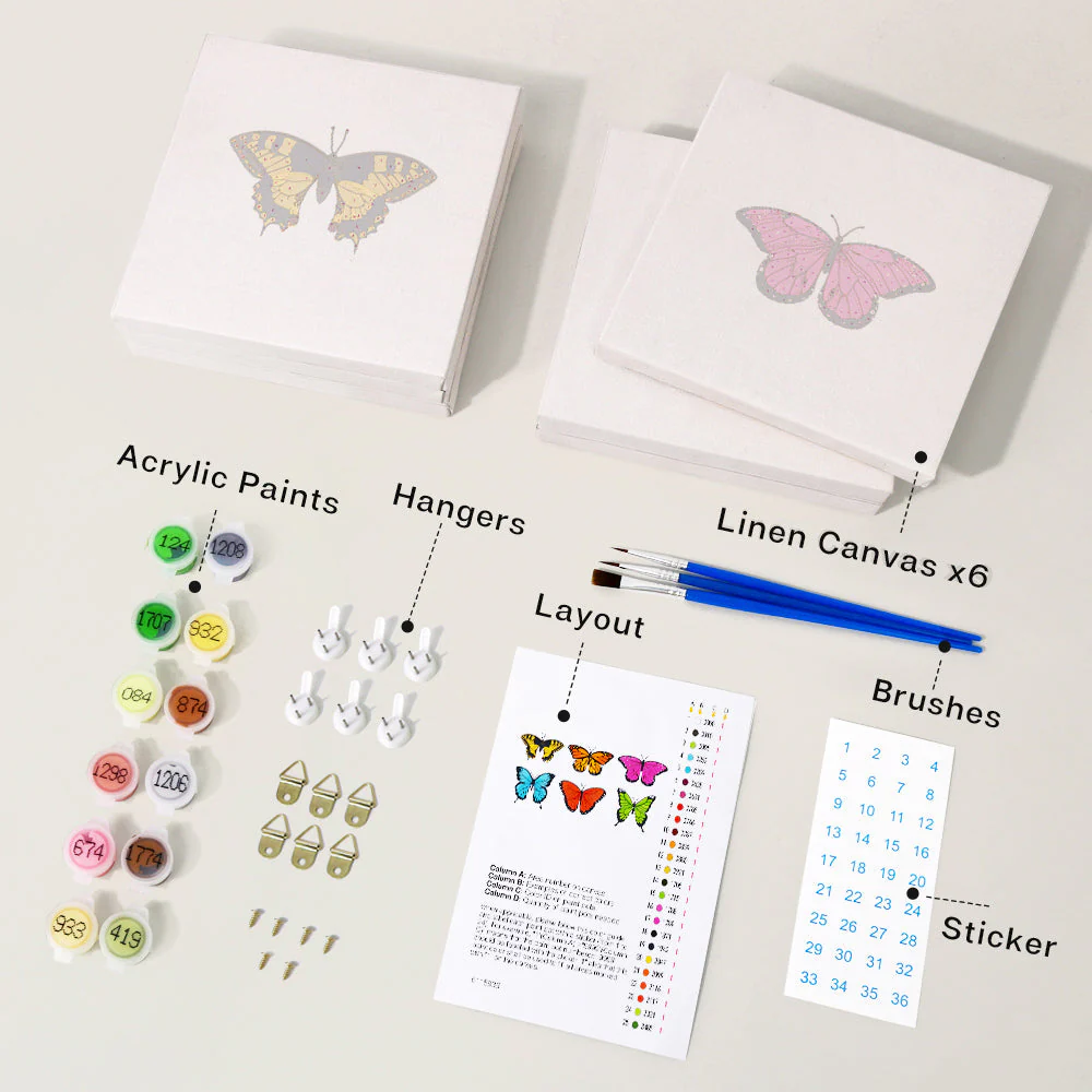 6 Mini Paintings | Butterfly Set - Image 4