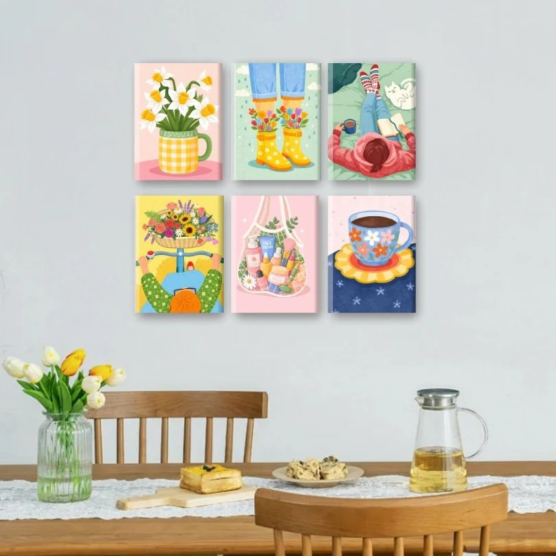 6 Mini Paintings - Calm & Cozy Set - Image 2