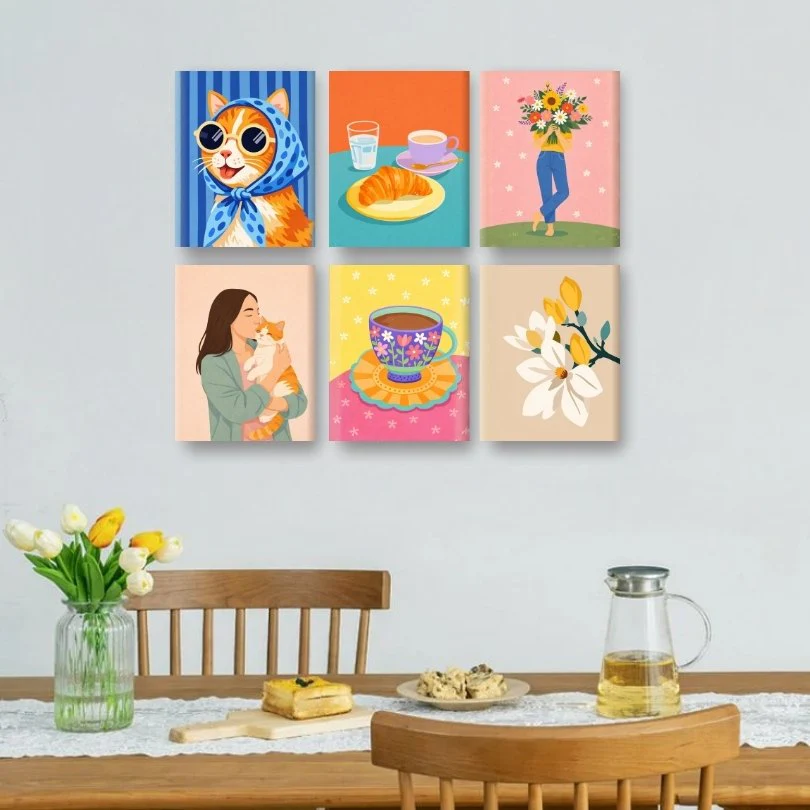 6 Mini Paintings - Charming Moments Set - Image 2