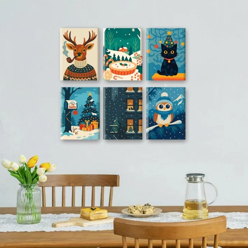 6 Mini Paintings | Christmas Charm Set - Image 2