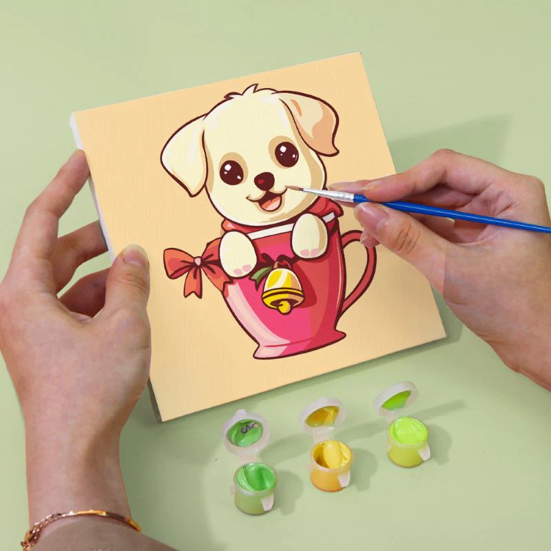 6 Mini Paintings - Christmas Dogs - Image 8