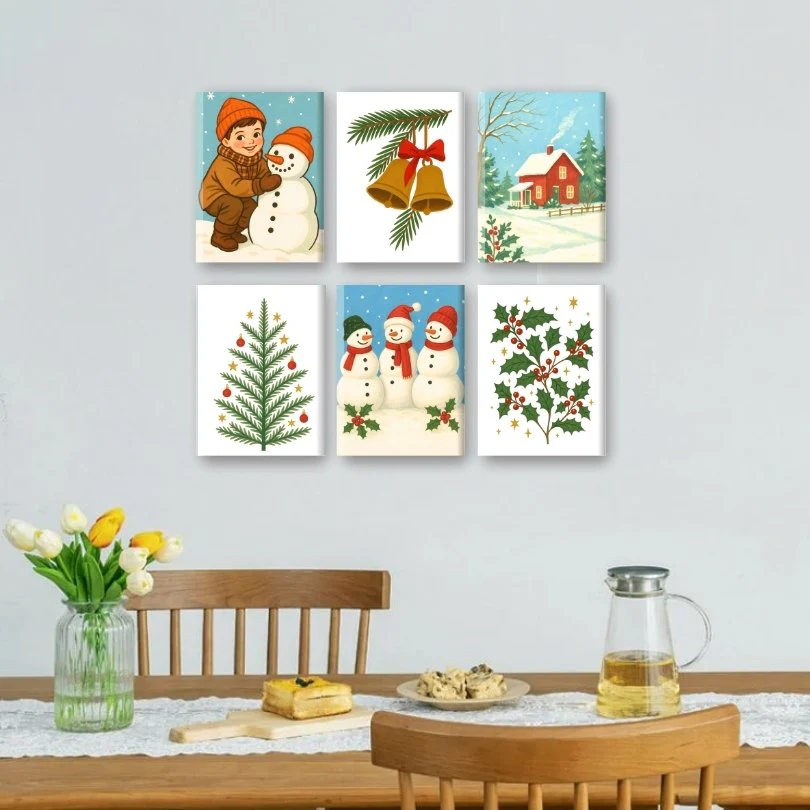 6 Mini Paintings | Christmas Memories Set - Image 2