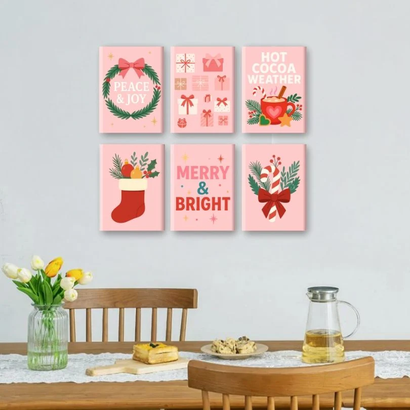 6 Mini Paintings -  Christmas Season Set - Image 2