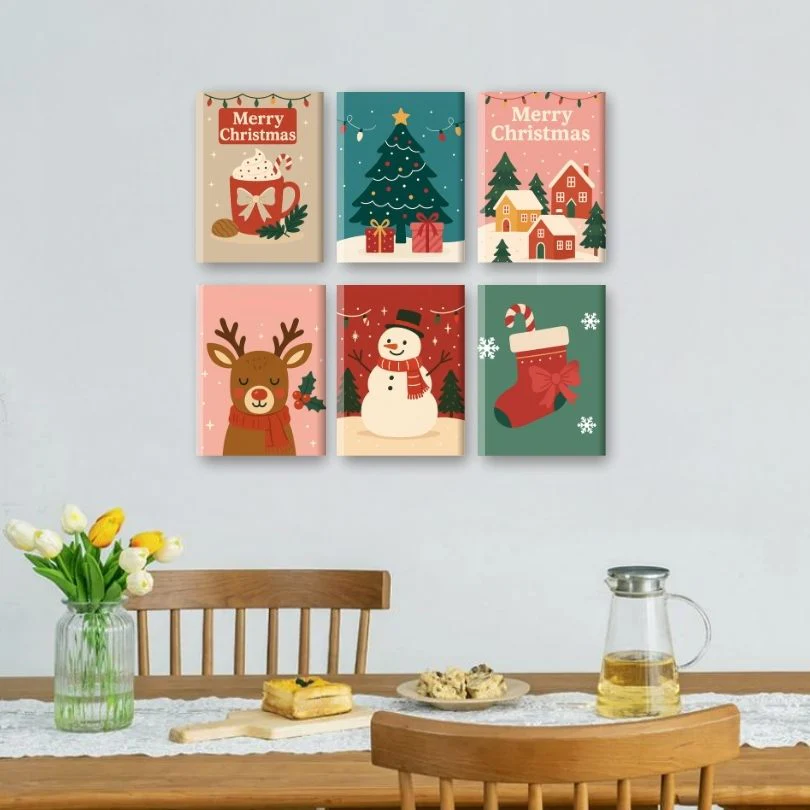 6 Mini Paintings - Classic Christmas Set - Image 2