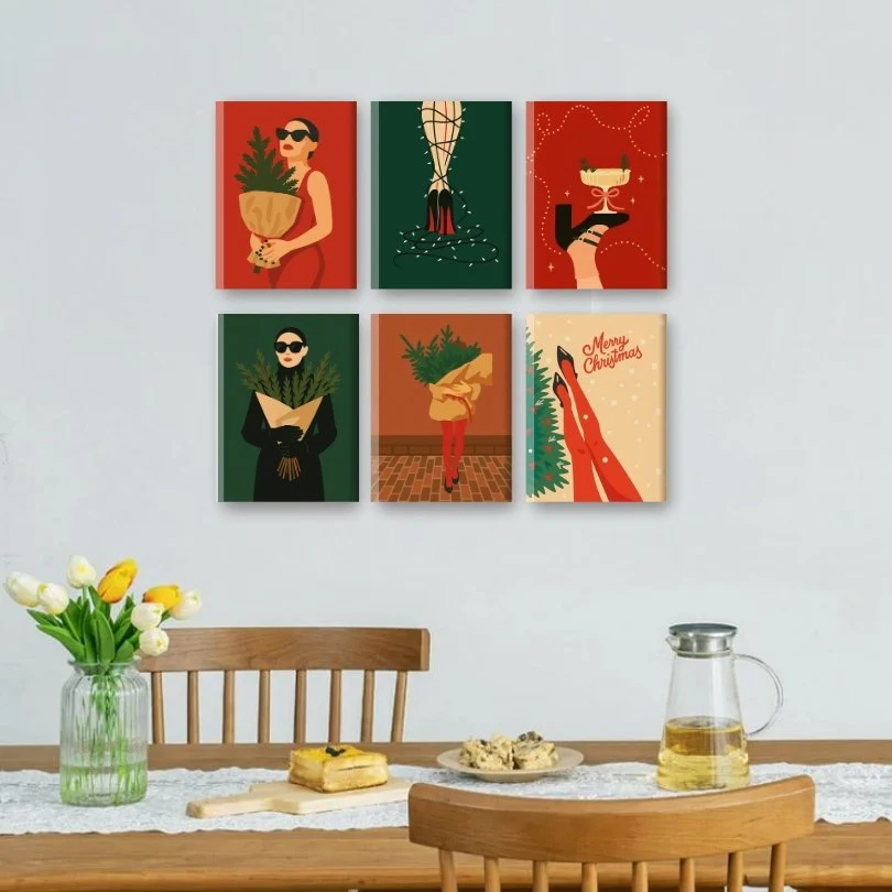 6 Mini Paintings | Classy Christmas Set - Image 2
