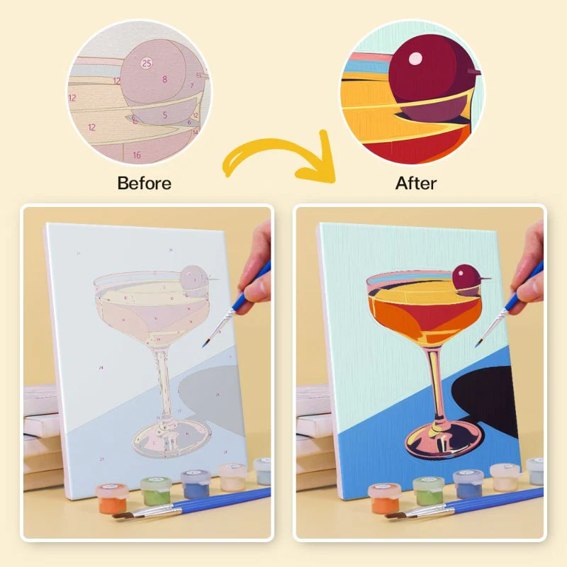 6 Mini Paintings - Classy Cocktail Set - Image 12